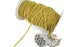 Heather Mustard Yellow Brushed Rib Sweater Knit Trim Spaghetti Straps Hollow Tube Tubular Trim 10 yards